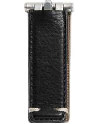 Fossil - Leather Leather Wrapped Hinged Money Clip - Lyst