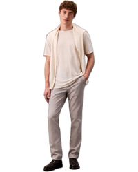 Calvin Klein - Modern Stretch Chino Wrinkle Resistant Pants Alloy - Lyst