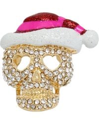 Betsey Johnson - S Santa Skull Cocktail Ring - Lyst