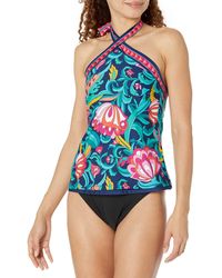Trina Turk - Standard Reversible High Neck Tankini - Lyst