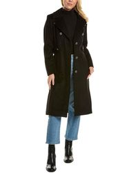 Kenneth Cole - Military Wool Blend Full Length Jacket - Lyst