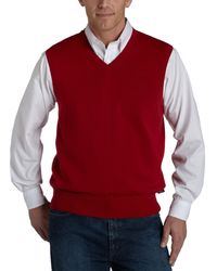 IZOD mens Big and Tall Premium Essentials Solid V-neck 12 Gauge Vest Pullover Sweater 