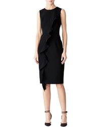 MILLY - Rent The Runway Pre-loved Black Italian Cady Tilly Dress - Lyst