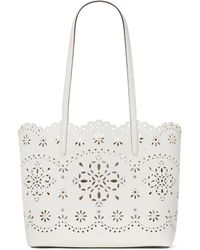 Kate Spade - Do It All Spade Flower Perforated Fine Grain Leather Large Tote - Lyst
