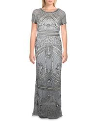 Adrianna Papell - Beaded Mermaid Gown - Lyst