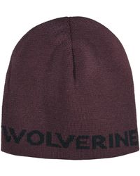 Wolverine - , & 100% Acrylic Knit Logo Beanie, Burgundy, One Size - Lyst