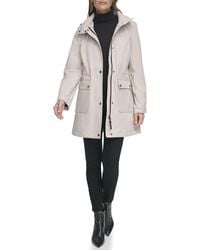DKNY - Softshell Hooded Coat - Lyst