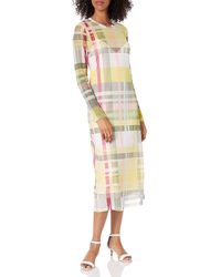 BCBGeneration - Midi Dress With Long Sleeves And High Crew Neck - Lyst