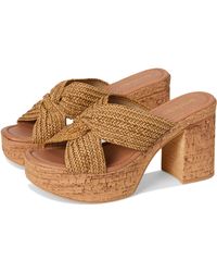 Seychelles - Adorned Raffia Platform Slide Heeled Sandal - Lyst