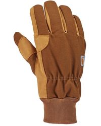 Carhartt - Insulated Duck Synthetic Leather Knit Cuff Glove - Lyst