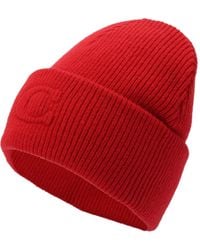 COACH - Embossed C Knit Beanie - Lyst