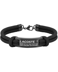 Lacoste - Jewelry Elios Ionic Plated Black Steel - Lyst