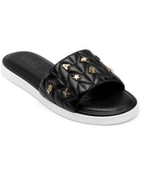 Karl Lagerfeld - Paris Cushioned Insole Everyday Carenza Studs-flat Sandal Slide - Lyst