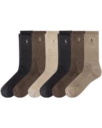 Polo Ralph Lauren - Classic Sport Performance Cotton Crew Socks 6 Pair Pack - Lyst