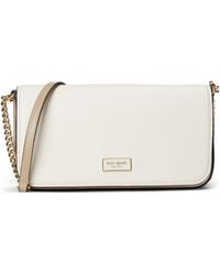 Kate Spade - Serena Colorblocked Saffiano Leather Flap Chain Wallet - Lyst