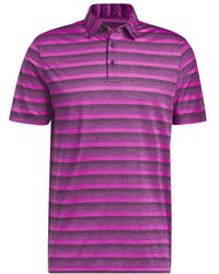 adidas - Two Color Stripe Polo Shirt - Lyst