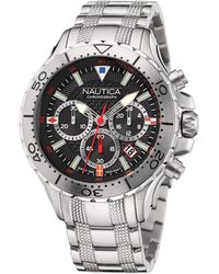 Nautica - Nst Chrono Stainless Steel Bracelet Watch - Lyst