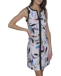 Karl Lagerfeld - Paris Sleeveless V-neck Bow A-line Mini Dress - Lyst