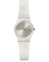 Swatch - Casual Transparent Watch Plastic Quartz Silver Glistar Too - Lyst