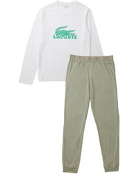 Lacoste - Long Sleeve Pajama Set - Lyst