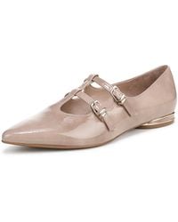 Naturalizer - Brigitte Mary Jane Flat Warm Taupe 8.5 M - Lyst