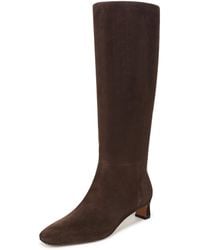 Vince - S Harlan Tall Fashion Boot Cacao Brown Leather Wide Calf 8.5 M - Lyst