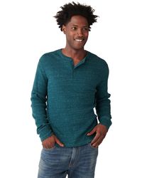 Lucky Brand Long Sleeve Waffle Henley 