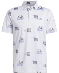 adidas - Allover Printed Polo Shirt - Lyst