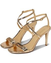 Michael Kors - Lena Heeled Sandal Sandals, Leather/Rubber - Lyst