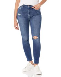 7 For All Mankind - Gwenevere High Waist Distressed Skinny Jean - Lyst