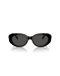 Swarovski - Sk6002f Low Bridge Fit Oval Sunglasses - Lyst