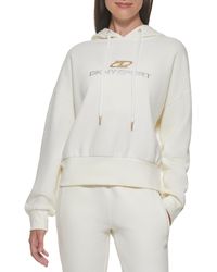 DKNY - Sport Fleece Long Sleeve Logo Hoodie - Lyst