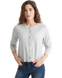Lucky Brand - Womens Long Sleeve Button Front Cloud Jersey Cardigan Sweater - Lyst