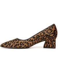 Franco Sarto - S Racer Pointed Toe Block Heel Pump Leopard Print Hair 5.5 M - Lyst