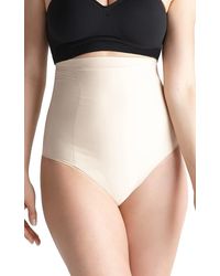 Yummie Control Nouveau Mid Waist Skirt Slip With Built-in Thong (almond)  Women's Skirt in Natural