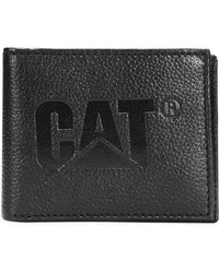 Caterpillar - Leather Bifold Wallet With Id Window - Lyst