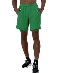 Champion - , Lightweight Attack, Mesh Shorts With Pockets, 7", Road Sign Green C Patch Logo, Small - Lyst