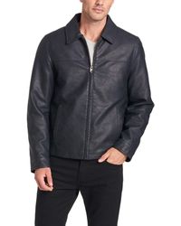 dockers leather coat