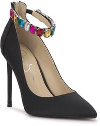 Jessica Simpson - Samiyah Embellished Ankle Strap Stiletto Pump - Lyst