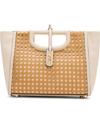 Anne Klein - S Caning Cut-out Metal Satchel With Convertible Strap - Lyst