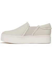Vince - S Warren Platform Slip-on Sneaker Pale Grey Fabric 8 M - Lyst