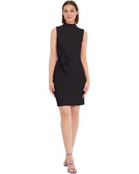 Donna Morgan - Side Waist Twist Detail Dress Workwear Office Career Event Party Guest Of - Lyst