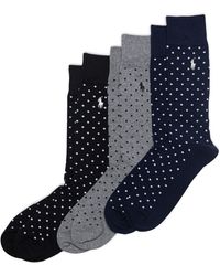 Polo Ralph Lauren - Argyle Pattern Dress Crew Socks-3 Pair Pack-soft Lightweight Cotton Comfort - Lyst