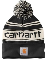 Carhartt - Strickmütze mit Bommel und Logo - Lyst