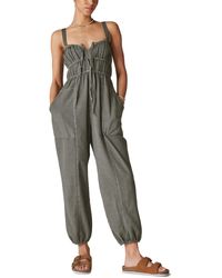 Lucky Brand - Tie Front Utility Jumpsuit - Lyst