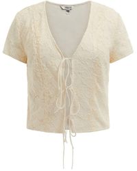 売れ筋商品|||ゲス カットソー トップス レディース Women's Lace-Up Marsy Bustier Top LACE UP BLUE Guess Lace-up Marsy Bustier Top in Blue | Lyst