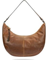 Frye - Melissa Cresent Hobo Shoulder Handbags, Canvas/Cotton/Leather - Lyst