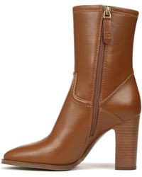 Franco Sarto - S Informa Whit Heeled Bootie Cognac Brown Smooth 7 M - Lyst