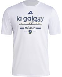 adidas - Standard Los Angeles Galaxy Vintage World Pre-game Short Sleeve T-shirt - Lyst