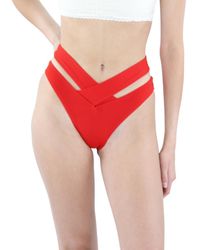 BCBGMAXAZRIA - Standard High Waisted Swimsuit Bottom With Cross Front - Lyst